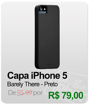 Capa Case mate para iPhone 5 Barely There Preto