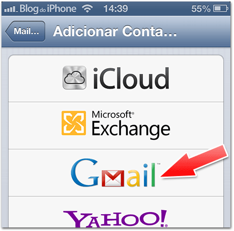 Configurando o email do Google
