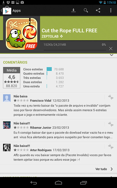 Ótimas avaliações