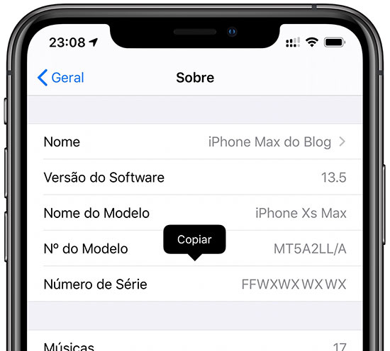 Número de série do iPhone