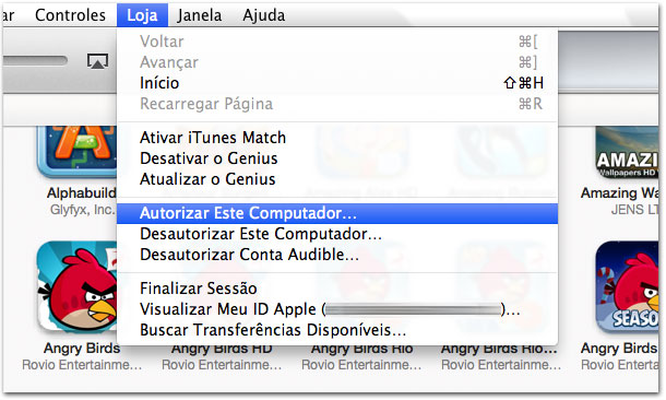 Autorizando o computador