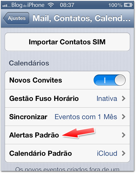 Alertas Padrão