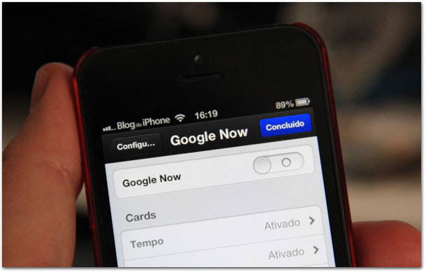Desligando o Google Now