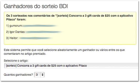 sorteio