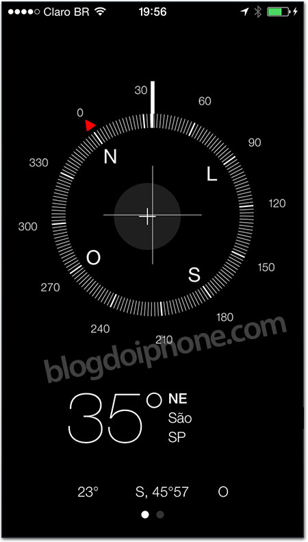 iOS 7 Bussola