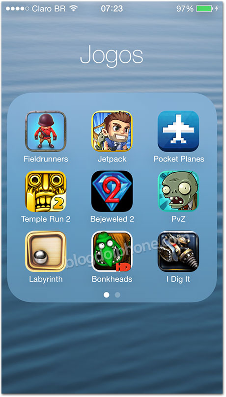 iOS 7 Pastas
