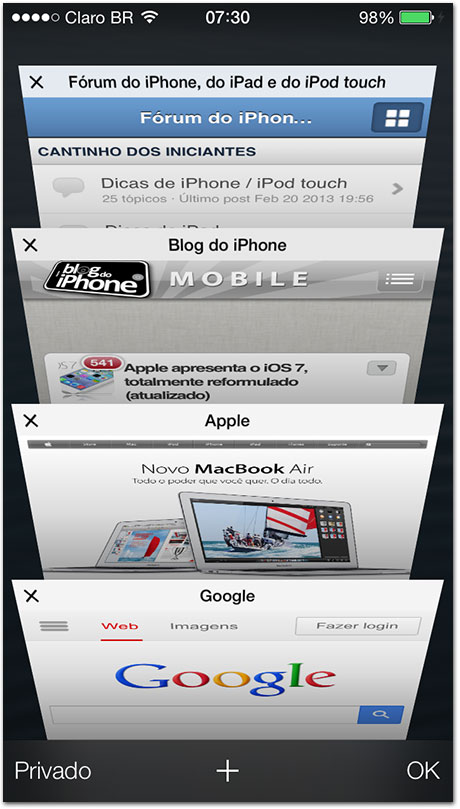iOS 7 Safari