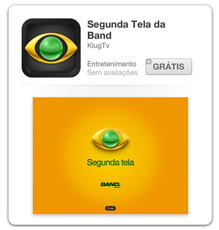 Segunda tela da Band