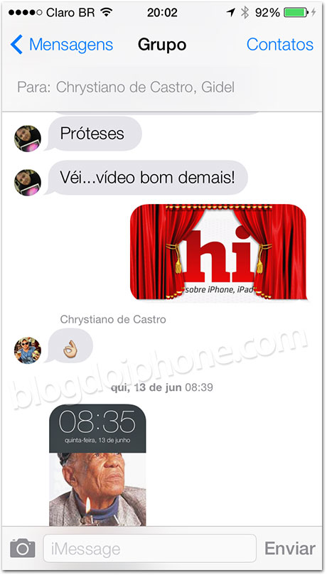 Avatares no iMessage