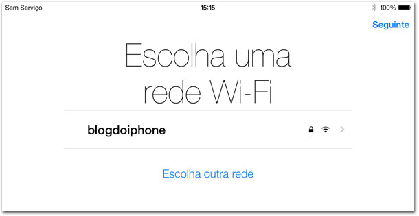 Telas iniciais