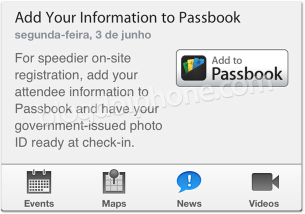 Acesso ao Passbook