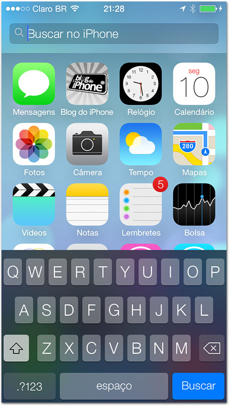 iOS 7 Spotlight