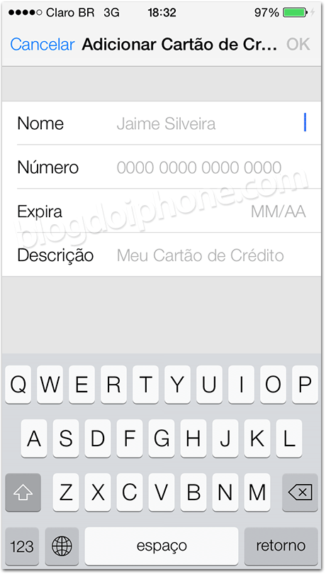 Registrando dados
