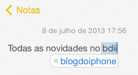 Atalhos do teclado