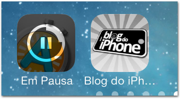 Aplicativo em pausa