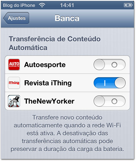 Transferências automáticas