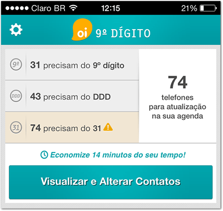 Oi 9º digito