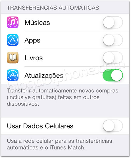iOS 7 Atualizações