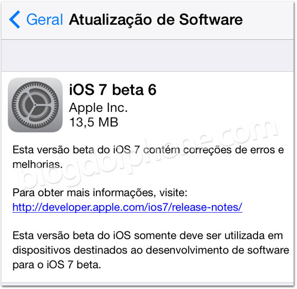 iOS 7 beta 6