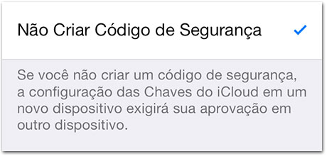 Chaves do iCloud