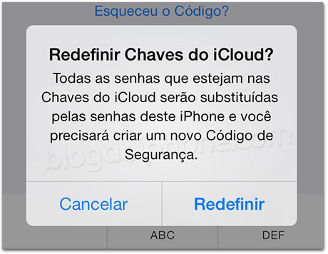 Chaves do iCloud