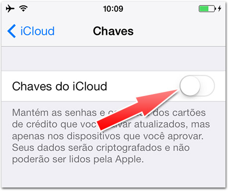 Chaves do iCloud
