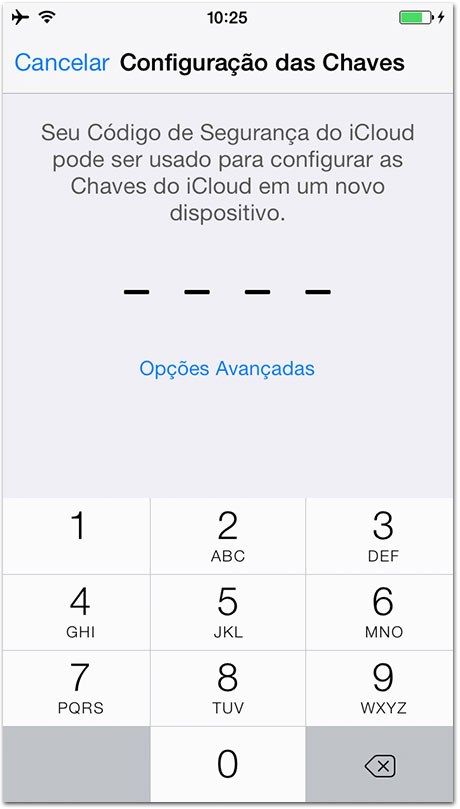 Chaves do iCloud
