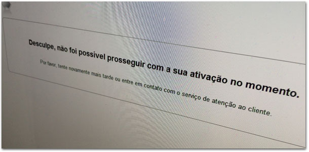 Problemas de ativação