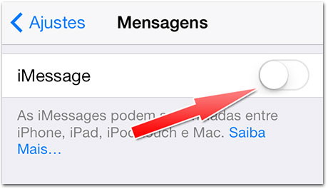 Desligar iMessage