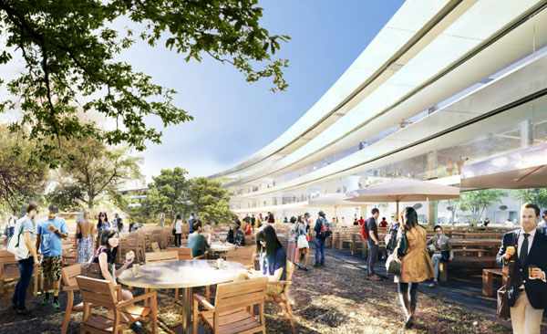 Interior do campus da Apple