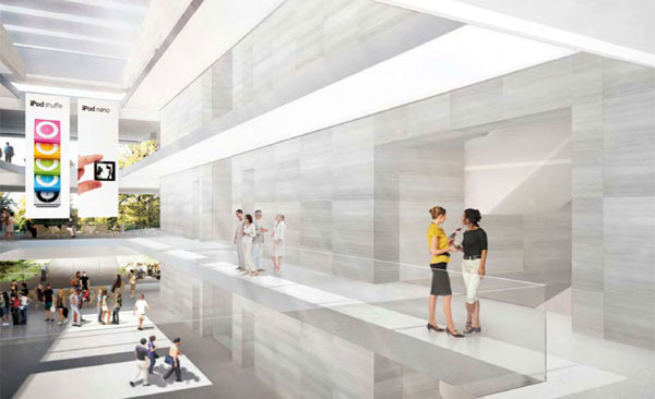 Interior do campus da Apple