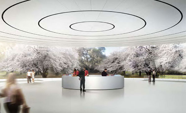 Interior do campus da Apple
