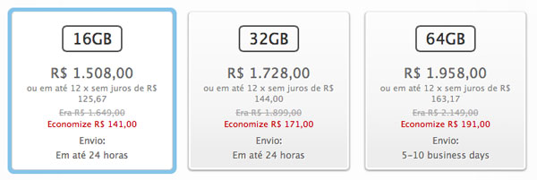 Preços na Apple