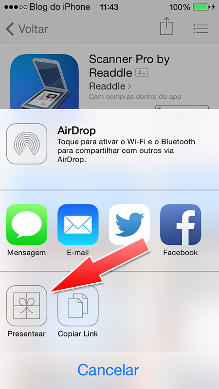 Presenteando um app