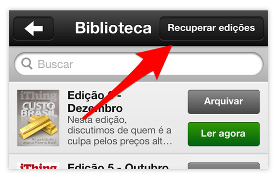 Recuperar Edições