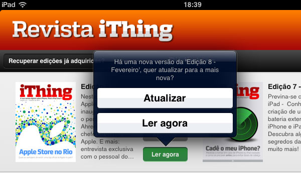 Atualização da edição