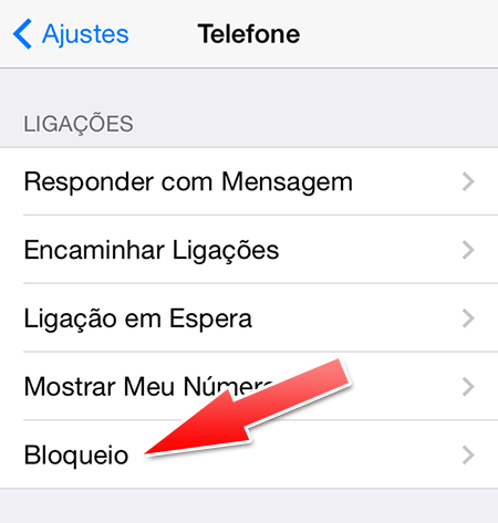 Bloquear ligações