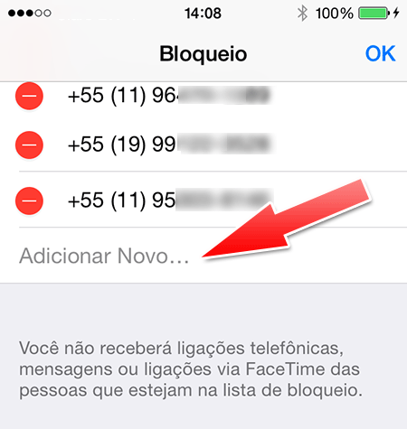 Bloquear ligações