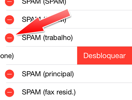 Desbloqueando um número