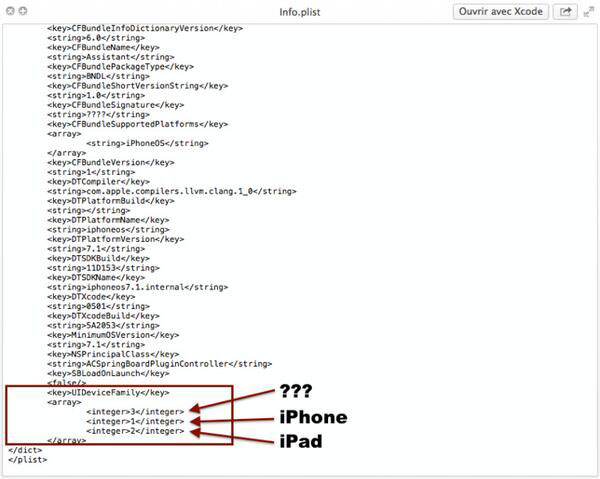 Códigos internos iOS 71