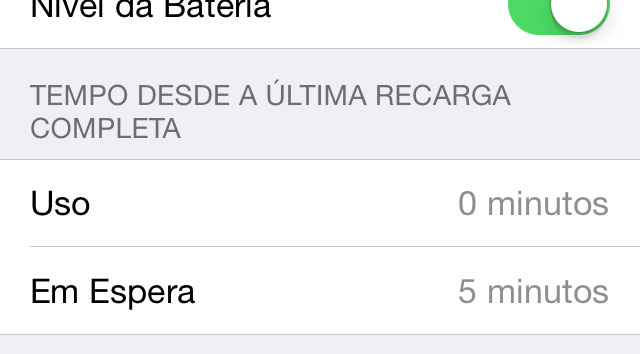 Teste de Bateria