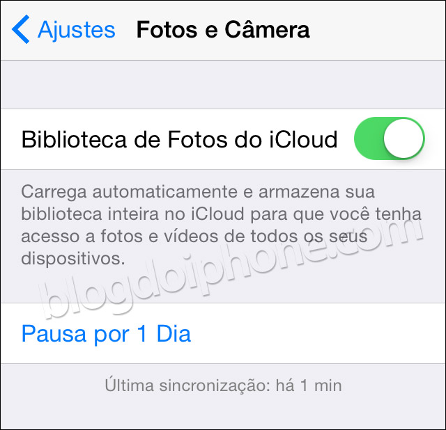 Pausar sincronização
