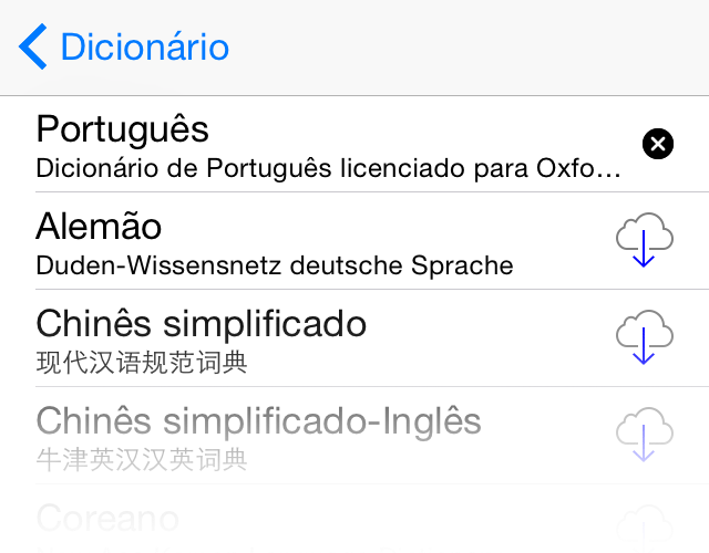 Baixando o dicionário