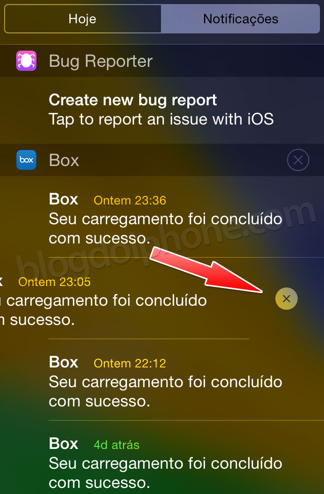 iOS 8 Apagar notificações