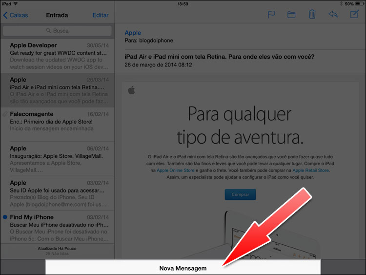 Multitarefa no Mail