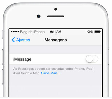 Desligando o iMessage