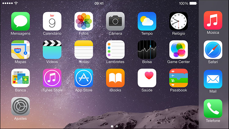 Tela na horizontal iPhone 6 Plus