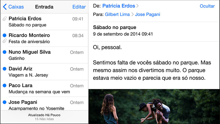 Tela na horizontal iPhone 6 Plus