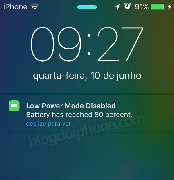 iOS 9 bateria
