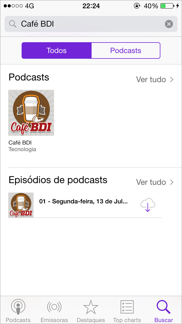Assinando o Café BDI Passo 01